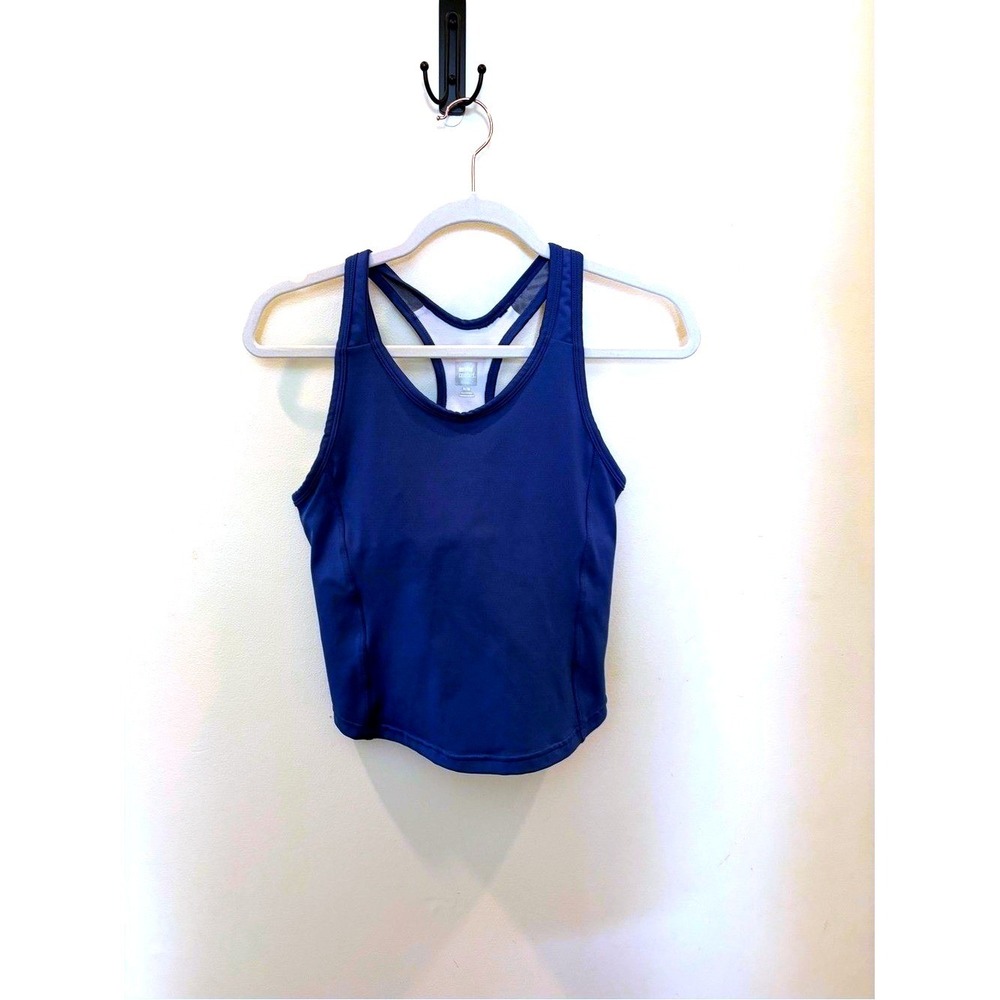 Moving Comfort Navy Blue Strappy Crop Tank